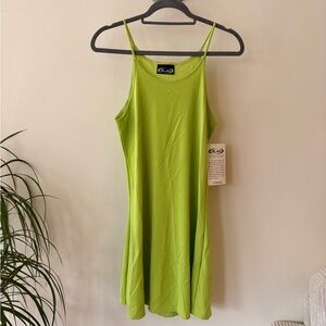 NWT Elan Lime Green Sleeveless Activewear Dress Size Large